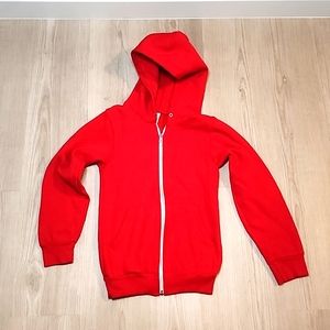 Bright red zip hoodie